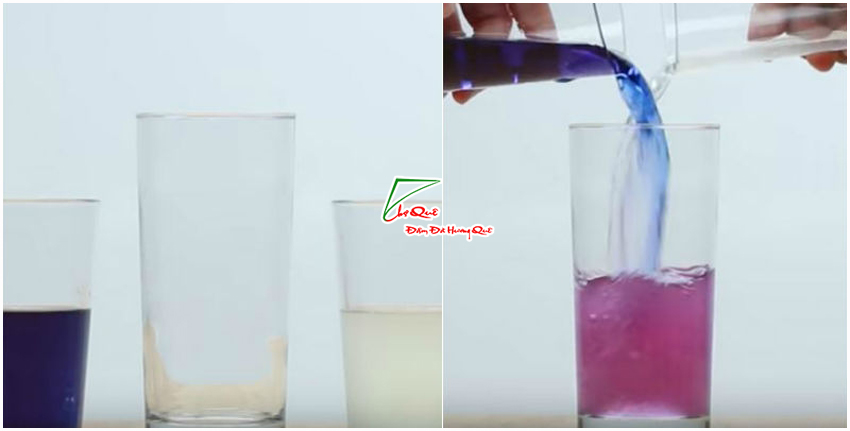 Pha tr&agrave; đổi m&agrave;u